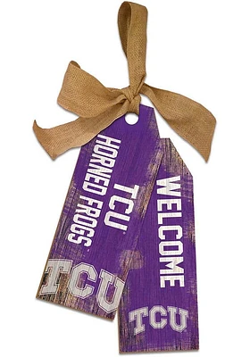 TCU Horned Frogs Team Tags Sign - Purple