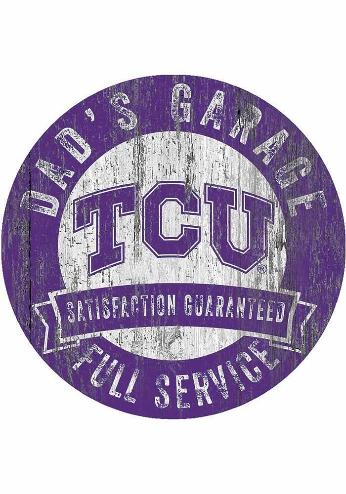 TCU Horned Frogs Dads Garage Sign - Purple