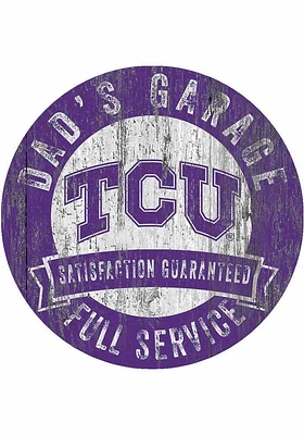 TCU Horned Frogs Dads Garage Sign - Purple