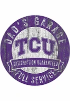 TCU Horned Frogs Dads Garage Sign - Purple
