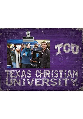 TCU Horned Frogs Team Clip Picture Frame - Purple