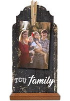 TCU Horned Frogs Family Clothespin Sign - Purple