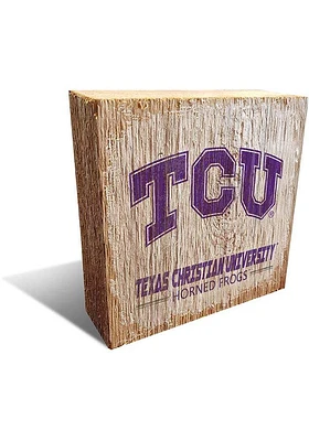 TCU Horned Frogs Logo Block Sign - Purple