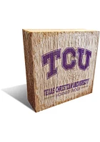 TCU Horned Frogs Logo Block Sign - Purple