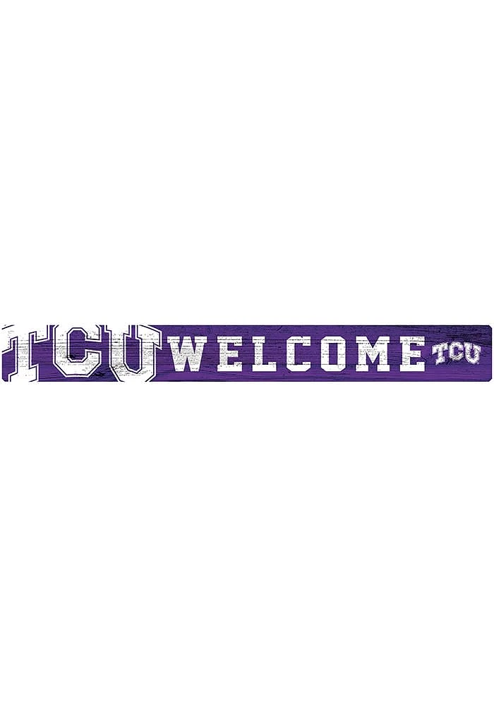 TCU Horned Frogs Welcome Strip Sign - Purple