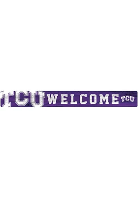 TCU Horned Frogs Welcome Strip Sign - Purple