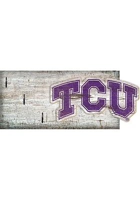 TCU Horned Frogs Key Holder Sign - Purple