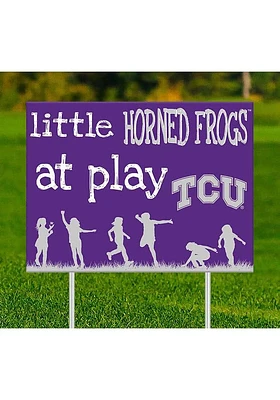 TCU Horned Frogs Little Fans at Play Yard Sign - Purple
