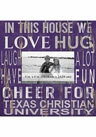 TCU Horned Frogs In This House 10x10 Picture Frame - Purple