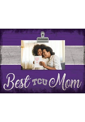 TCU Horned Frogs Best Mom Clip Picture Frame - Purple