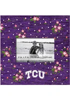 TCU Horned Frogs Floral Picture Frame - Purple