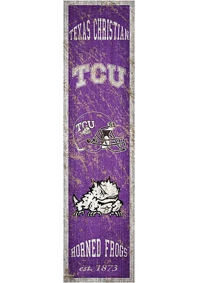 TCU Horned Frogs Heritage Banner 6x24 Sign - Purple