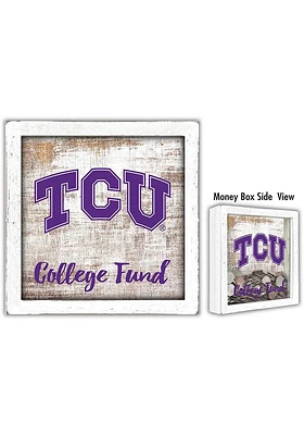 TCU Horned Frogs College Fund Box Sign - Purple