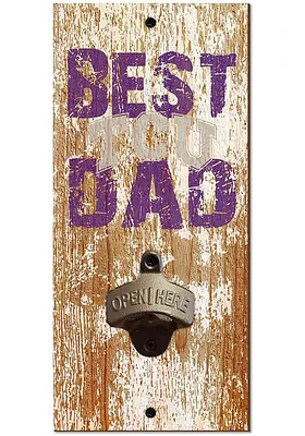 TCU Horned Frogs Best Dad Bottle Opener Sign - Purple