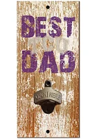 TCU Horned Frogs Best Dad Bottle Opener Sign - Purple