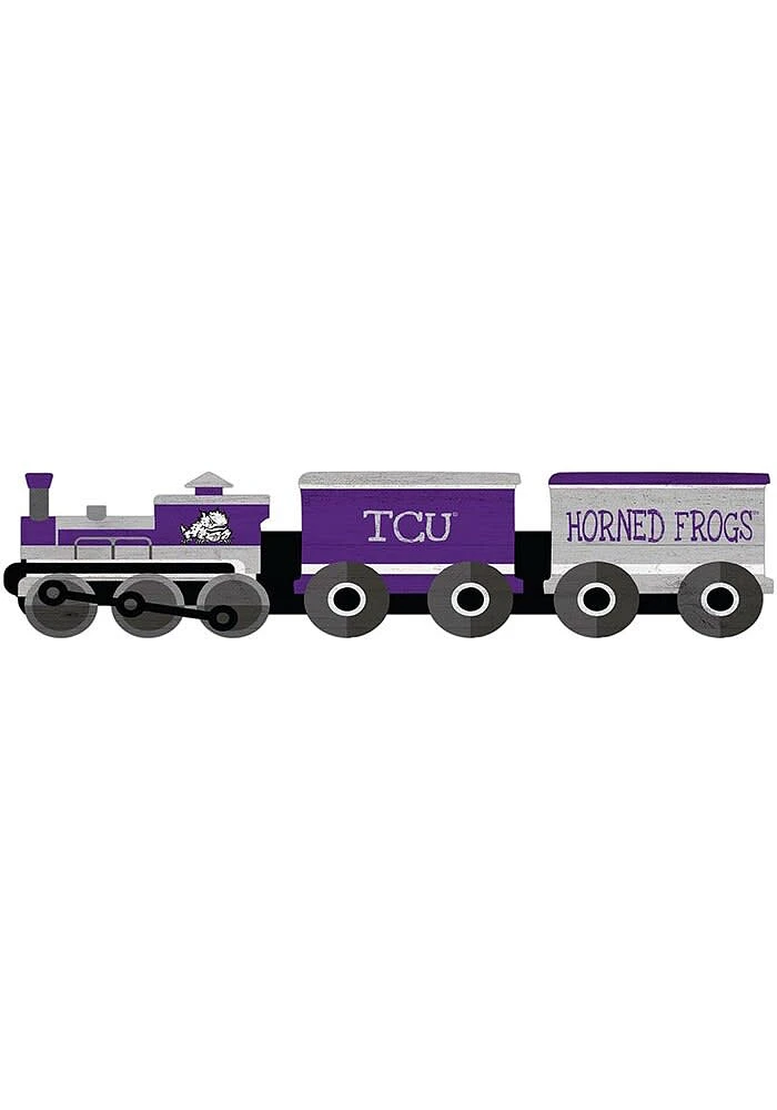 TCU Horned Frogs Train Cutout Sign - Purple