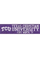 TCU Horned Frogs 6x24 Sign - Purple