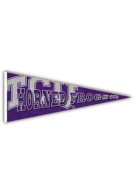 TCU Horned Frogs Wood Pennant Sign - Purple