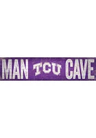 TCU Horned Frogs Man Cave 6x24 Sign - Purple