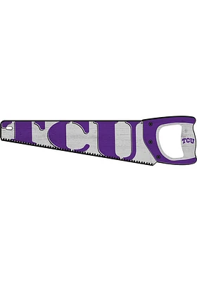 TCU Horned Frogs Wood Handsaw Sign - Purple