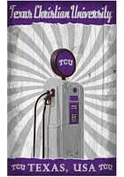 TCU Horned Frogs Retro Pump Location Sign - Purple