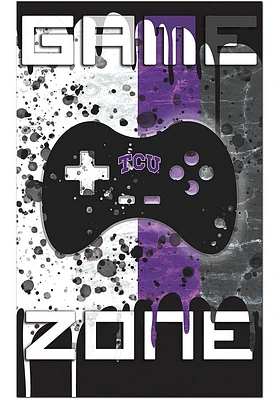 TCU Horned Frogs Grunge Game Zone Sign - Purple