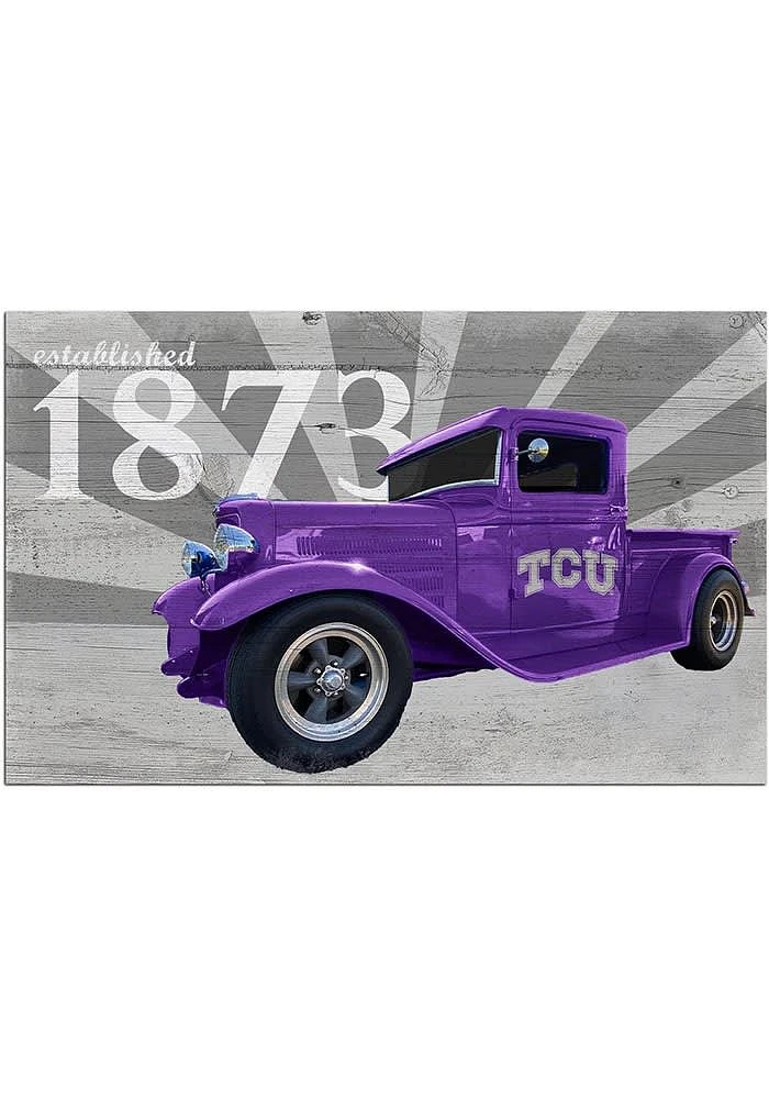 TCU Horned Frogs Established Truck Sign - Purple