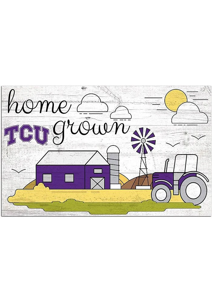 TCU Horned Frogs Home Grown Sign - Purple