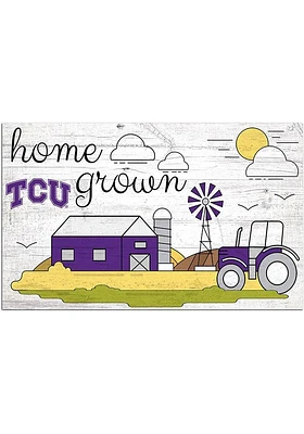 TCU Horned Frogs Home Grown Sign - Purple