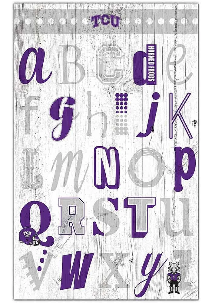 TCU Horned Frogs Alphabet Sign - Purple