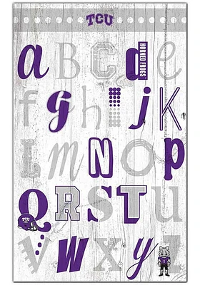 TCU Horned Frogs Alphabet Sign - Purple