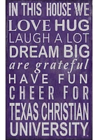 TCU Horned Frogs In This House Sign - Purple
