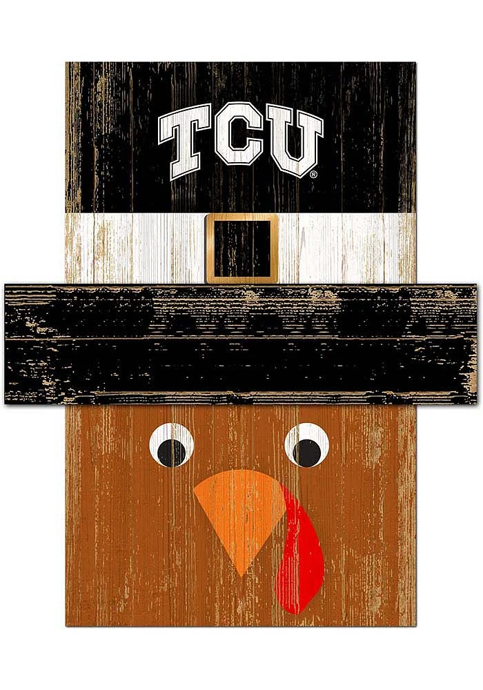 TCU Horned Frogs Turkey Head Sign - Purple