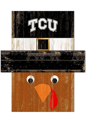 TCU Horned Frogs Turkey Head Sign - Purple