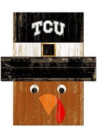 TCU Horned Frogs Turkey Head Sign - Purple