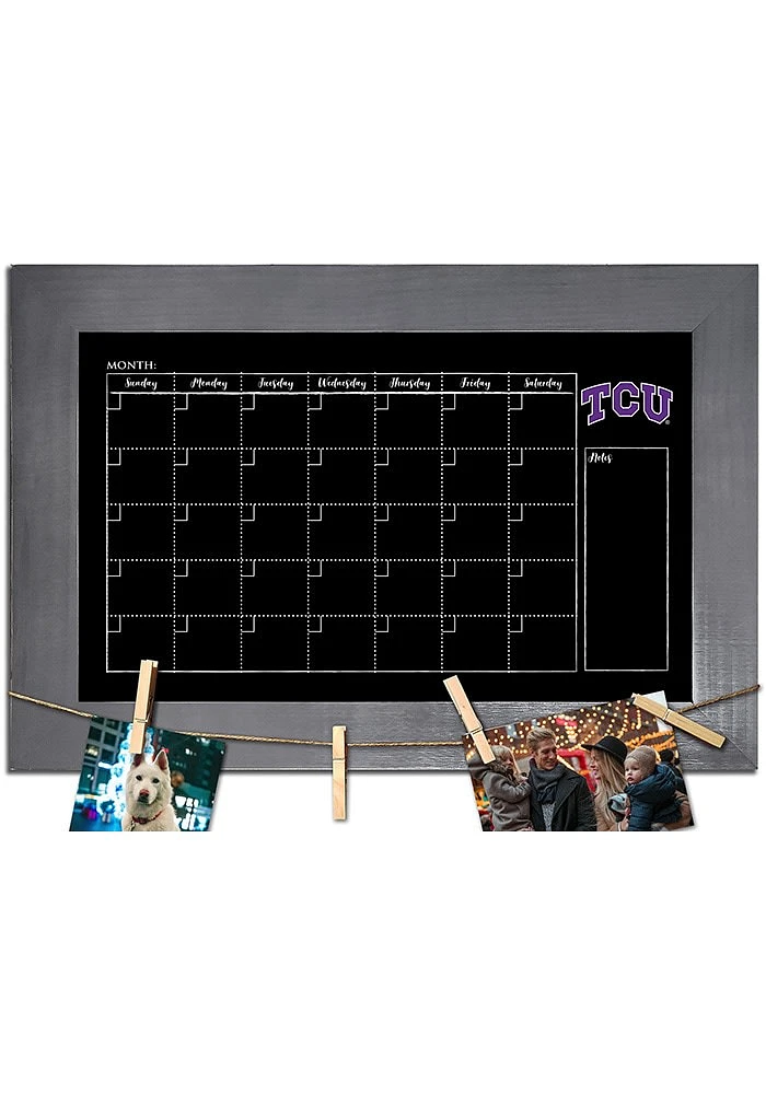 TCU Horned Frogs Monthly Chalkboard Picture Frame - Purple