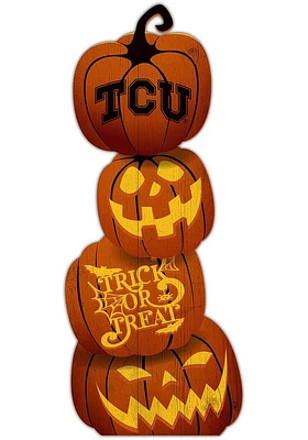 TCU Horned Frogs Pumpkin Stack Leaner Sign - Purple