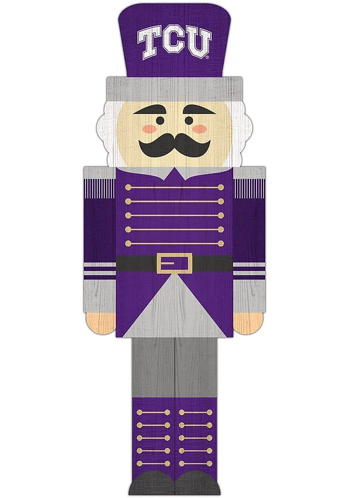 TCU Horned Frogs 31 Inch Nutcracker Leaner Sign - Purple