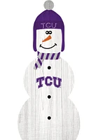 TCU Horned Frogs Snowman Leaner Sign - Purple