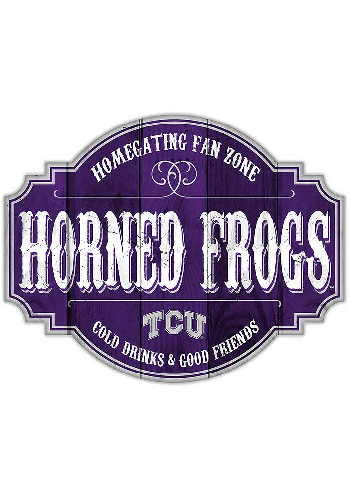TCU Horned Frogs 24 Inch Homegating Tavern Sign - Purple