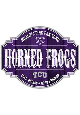 TCU Horned Frogs 24 Inch Homegating Tavern Sign - Purple