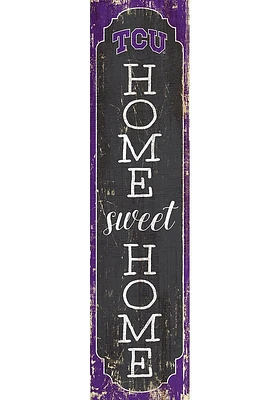 TCU Horned Frogs 48 Inch Home Sweet Home Leaner Sign - Purple