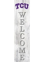 TCU Horned Frogs 48 Inch Welcome Leaner Sign - Purple