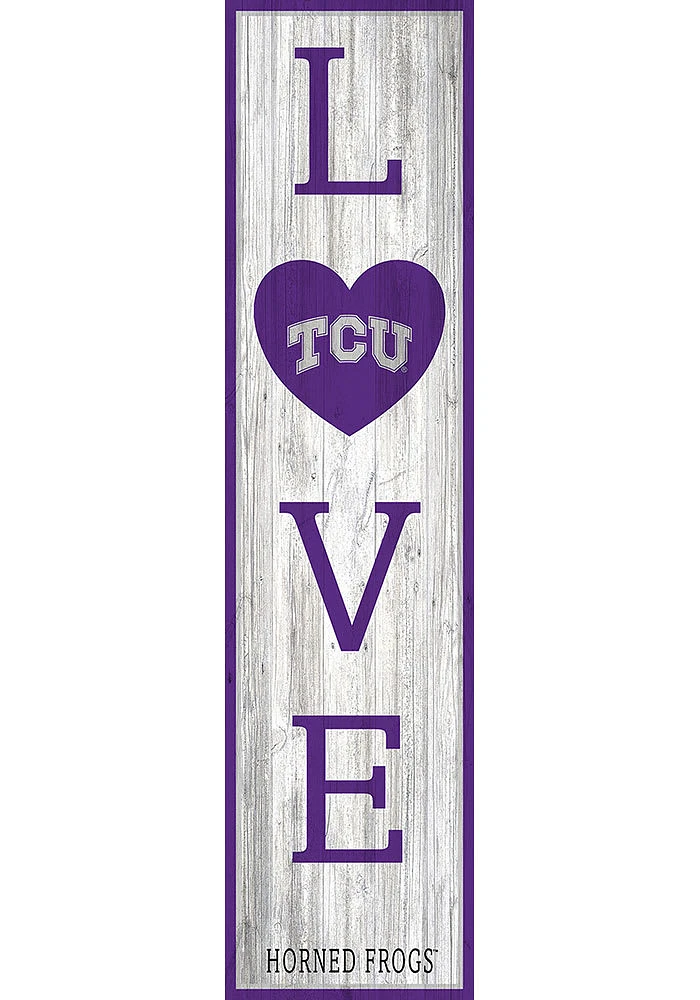 TCU Horned Frogs 48 Inch Love Leaner Sign - Purple