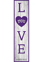 TCU Horned Frogs 48 Inch Love Leaner Sign - Purple