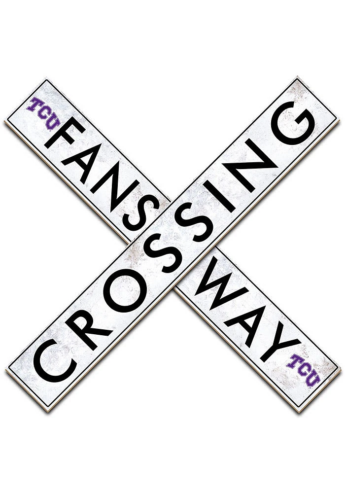 TCU Horned Frogs 48 Inch Fans Way Crossing Wall Art