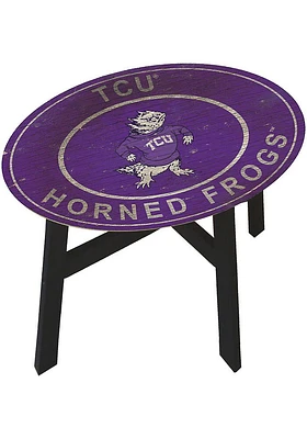 TCU Horned Frogs Vintage Heritage Side Purple End Table
