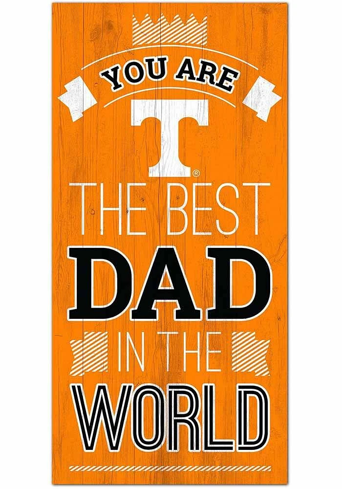 Tennessee Volunteers Best Dad in the World Sign - Orange