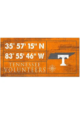 Tennessee Volunteers Horizontal Coordinate Sign - Orange