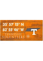 Tennessee Volunteers Horizontal Coordinate Sign - Orange
